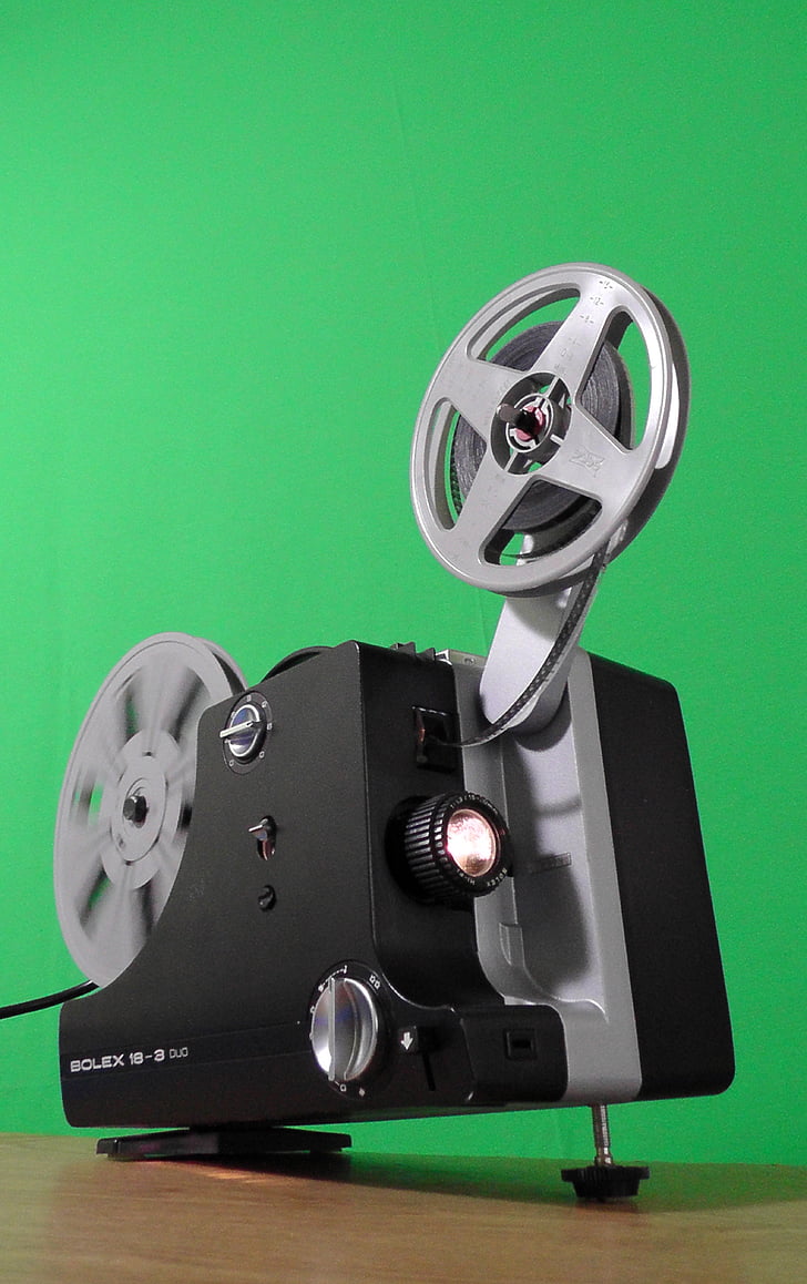 projektoren, kino, coil, filmen, projeksjon, samling filmer, filmer