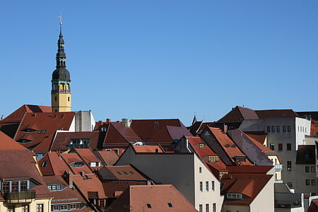 Bautzen, Saxònia, ciutat, cobertes, Torre, edifici, estructures