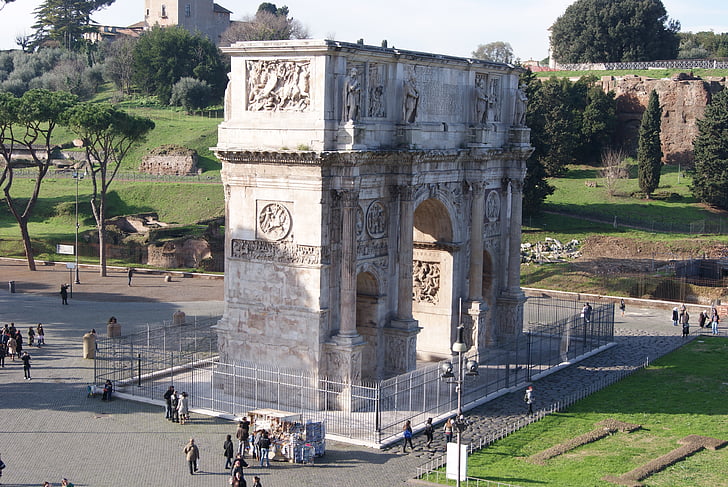 Itália, Roma, arco de Constantino, arquitetura, lugar famoso, história, Monumento