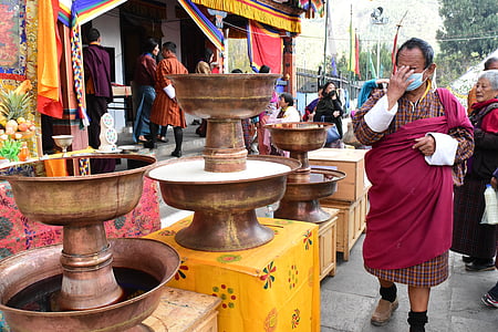 devoção, Butão, Budismo, peregrinação, Mosteiro, budista, Ásia