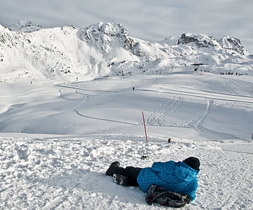 雪, 山, 休息, 滑雪, 冬天, 体育, 滑雪