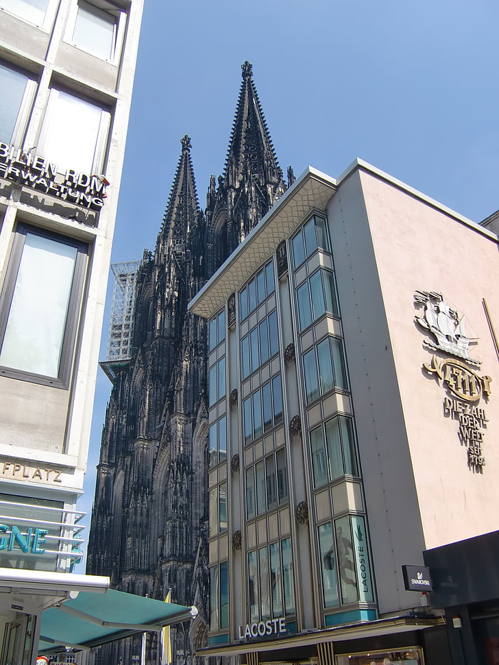 Cologne, architecture, Cathédrale de Cologne, Dom, Église, point de repère, bâtiment
