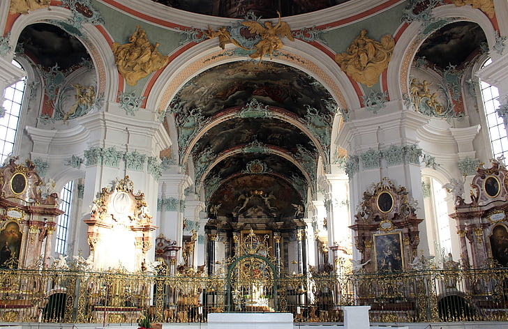 Cathédrale st Gallen, Église collégiale, Sanctuaire, baroque tardif, St-Gall, Suisse, Église