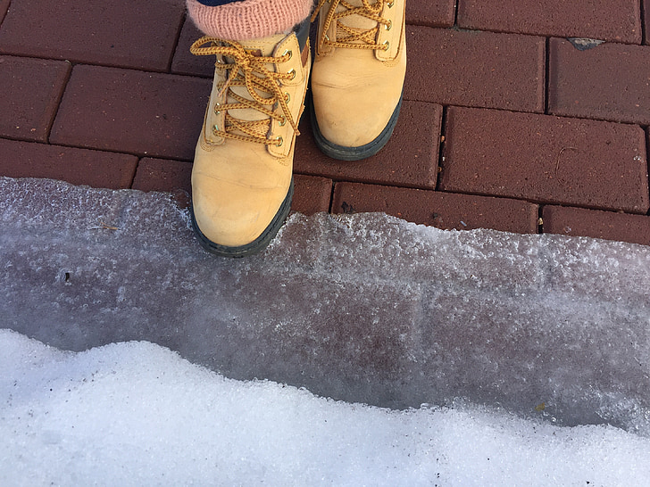 сніг, лід, Відлига, ноги