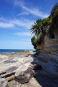Природа, пляж, Cronulla, Австралия, Голубой, небо, тропический