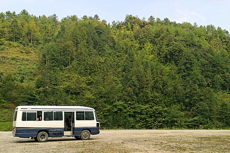 bus, landscape, travel, tourist