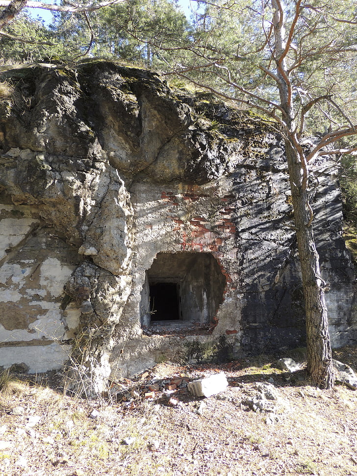 Cave, Bunker, entrée, Rock, cachettes