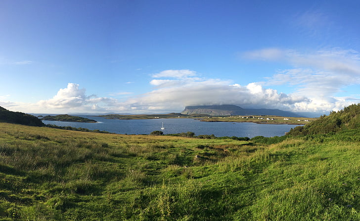 scotland, isle of mull, ardtun, mull, water, scenery, sky