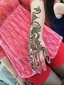 Henna, Mehndi, vzory Mehndi, Indický, tetovanie, okrasné, zložité
