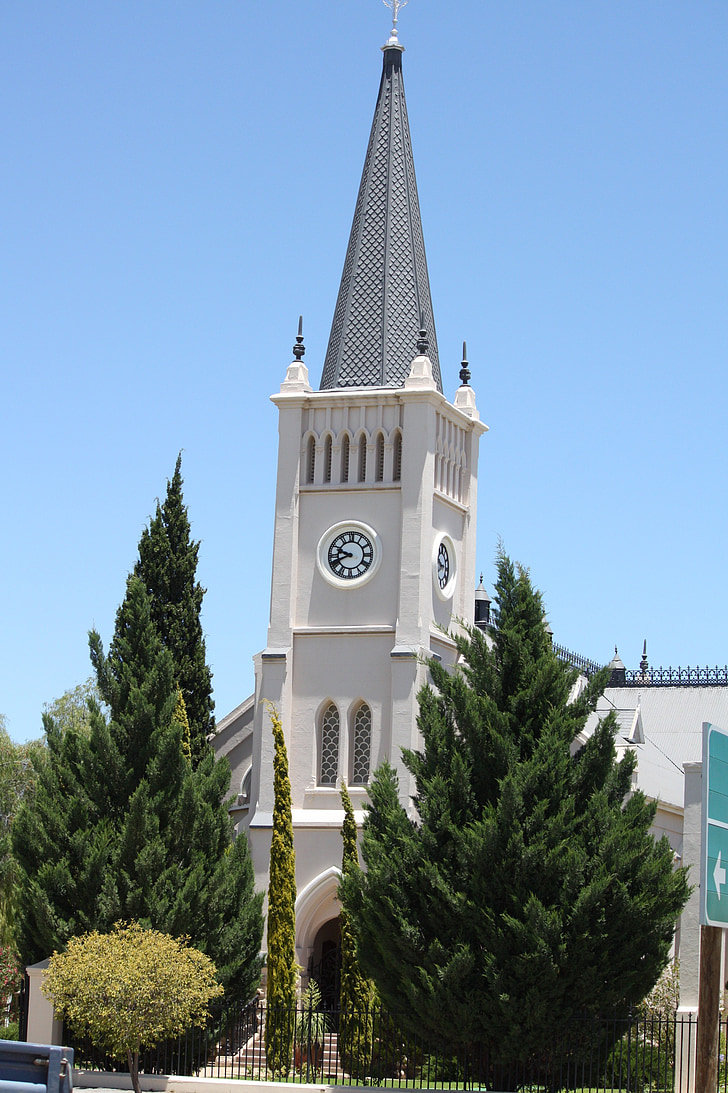 Igreja, África do Sul, locais de interesse, arquitetura, céu, azul, vila