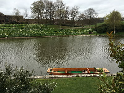 独木舟, 河, 景观, 和平
