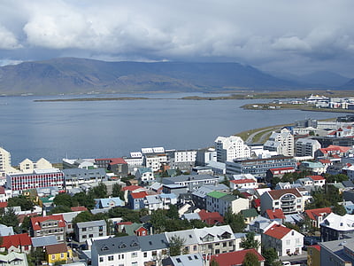 Islândia, Reykjavik, mar, paisagem