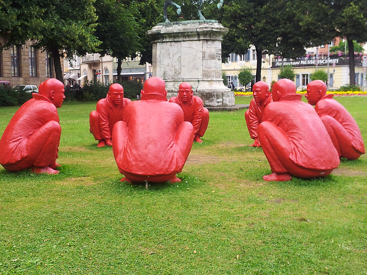rode, groep, Bamberg, kunstenaars