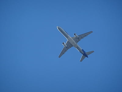 aircraft, pasagierflugzeug, sky, blue, air, clear, buoyancy