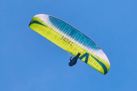 paragliding, fly, sky, dom, paraglider, blue, sport
