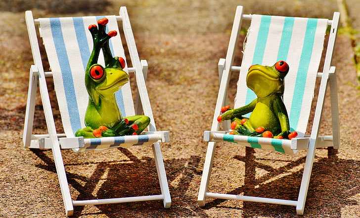 ghế tắm nắng, Bãi biển, phông chữ, con ếch, số liệu, mùa hè, mặt trời