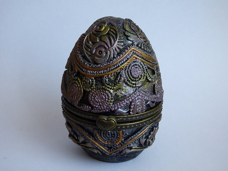 egg, ornament, påske, tradisjon, antikk, kunst, farget