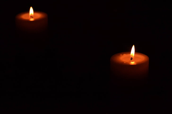 espelmes, romàntic, fosc, celebració, Romanç, l'amor, llum de les espelmes