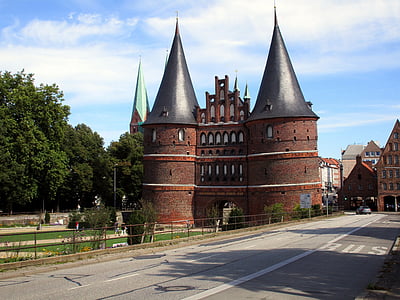 vrata Holsten, Lübeck, reper, povijesno, Gradska vrata, Hanseatic city, mjesta od interesa