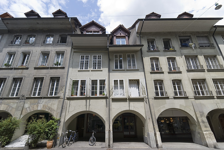 Suíça, edifício, arquitetura, grande angular, Berna, Europa, cidade