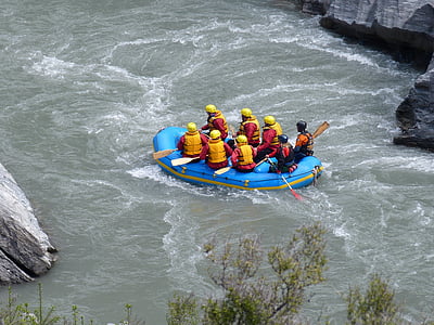 rafting, canyon, gorge, valley, nature, rock, landscape