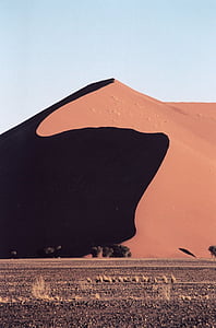 namibia, duna, sand, desert, africa, landscape, shadow