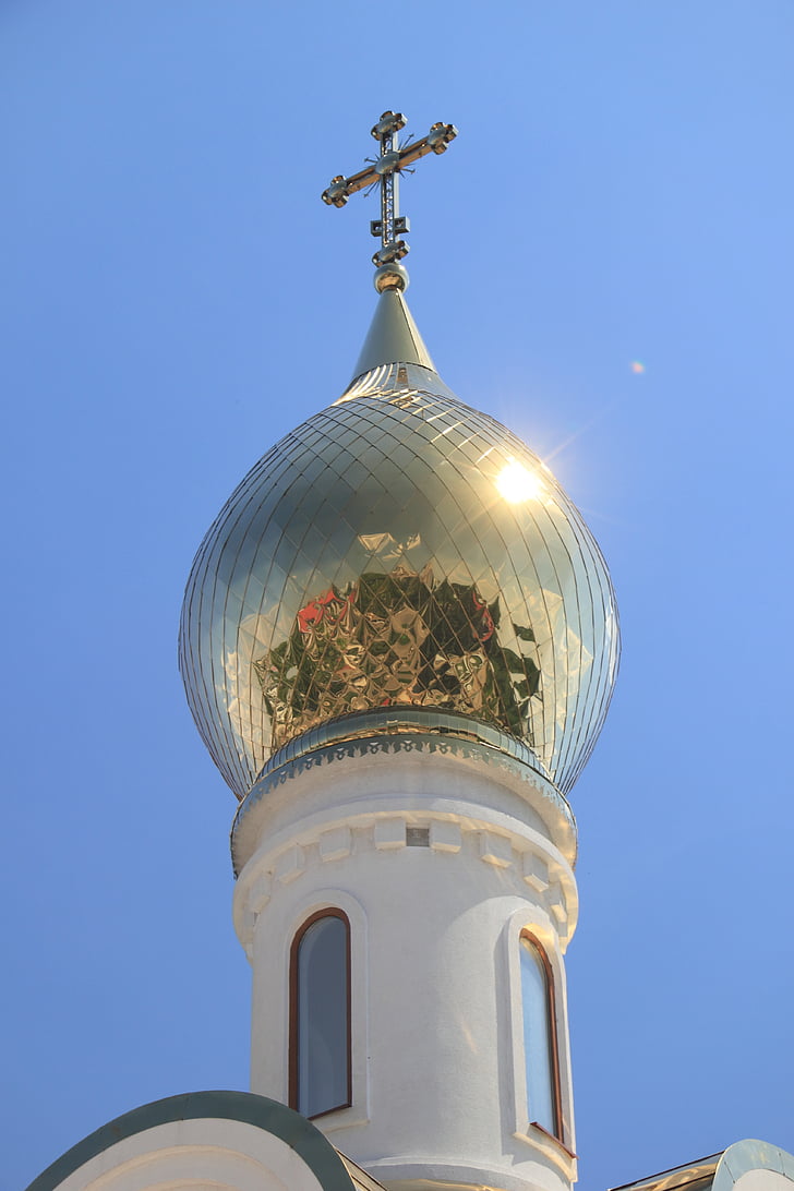 Moldova, Dnyeszter Menti Köztársaság, Tiraspol, Square, torony, kereszt
