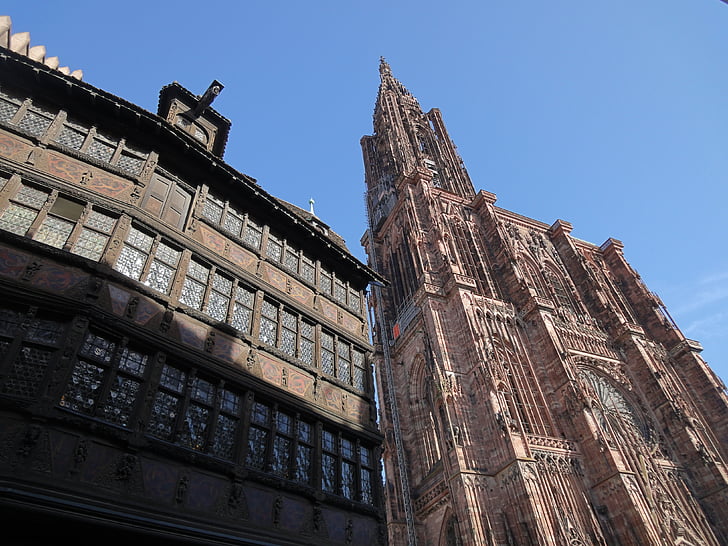 Strasburg, Katedra, Dom, Alzacja, religia, Średniowiecze, Piaskowiec