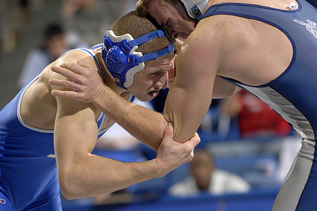 wrestlers, college, males, athletes, match, sport, push