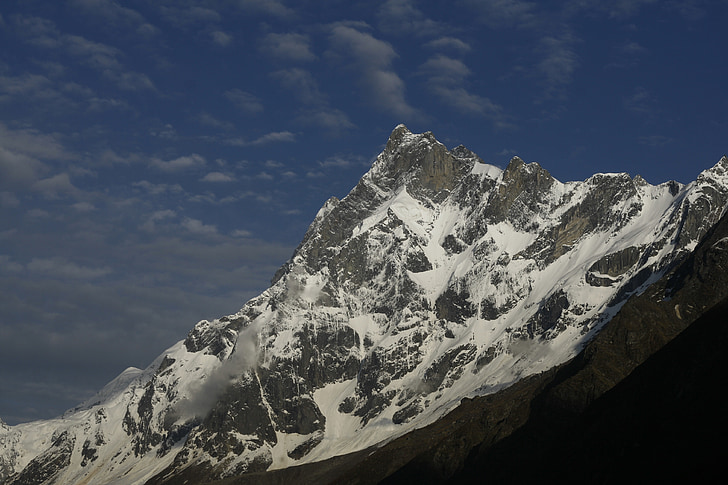 Himalaya, zăpadă, vârf, peisaj, India, uttrakhand, drumeţii