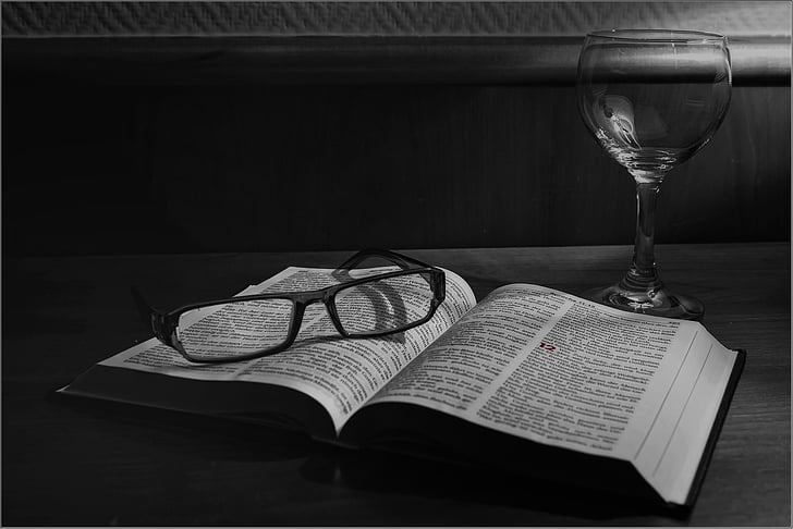 livro, ler, óculos, ainda vida, livros, estudo, páginas do livro