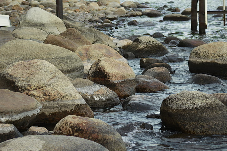 rocas, Lake tahoe, agua