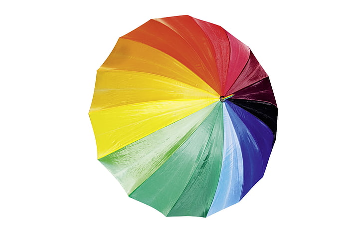 paraplu, regen, weer, regenboogkleuren, vrolijke, sereen, federale overheid
