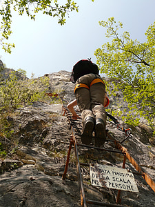 Via dell'amicizia, Garda, Cima duduk, pendakian, pendakian platform sistem, pendakian, tangga