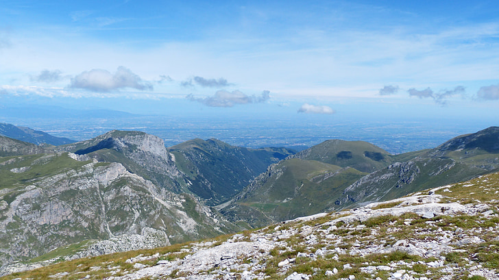 vuoret, Po-joen laaksossa, Cima della saline, Mountain, huippukokous, näkökulmasta, Alpine