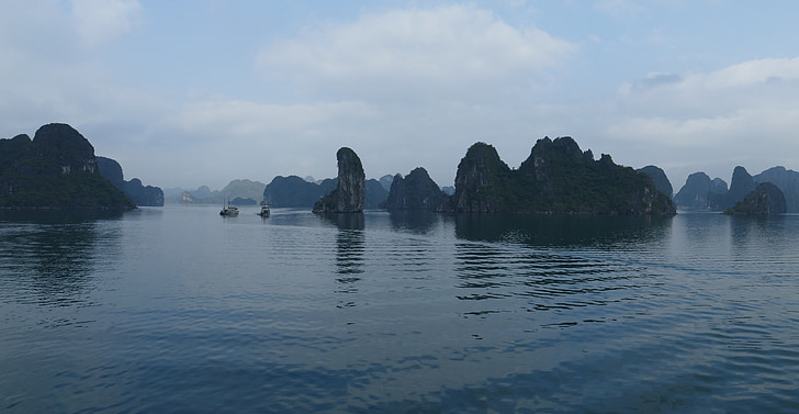 Vietnam, Halong, havet, naturen, Halong bay, landskap, bokade