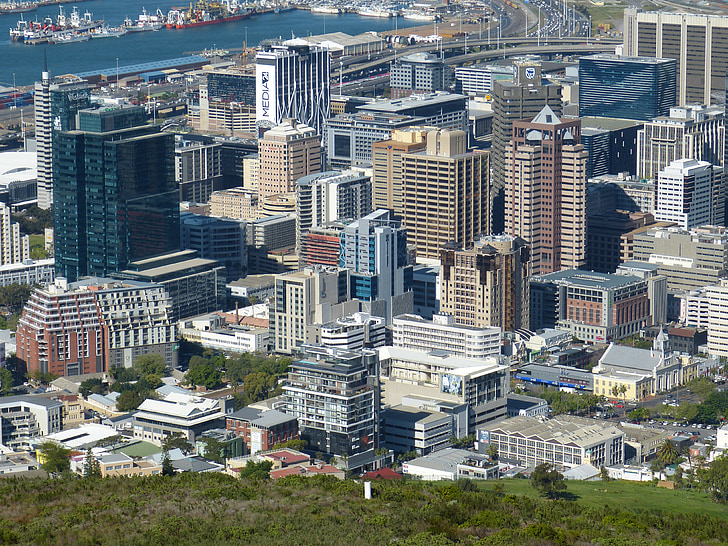 Cape town, Sør-Afrika, Fjern visning, Outlook, byen, Panorama, skyline