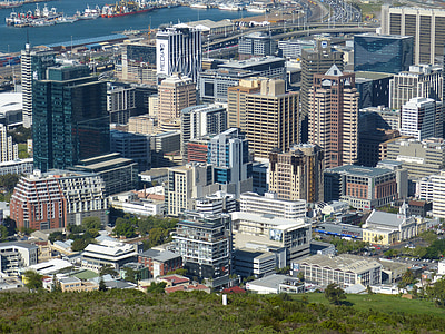 cidade do cabo, África do Sul, Vista distante, perspectivas, cidade, Panorama, linha do horizonte