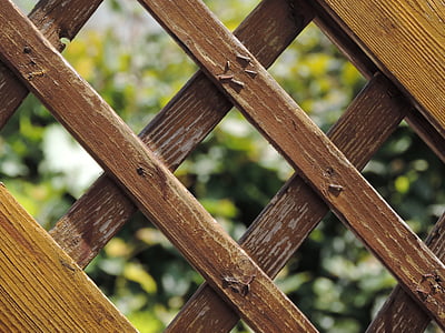garden fence, wooden slats, wood, wood fence, paling, summer, garden