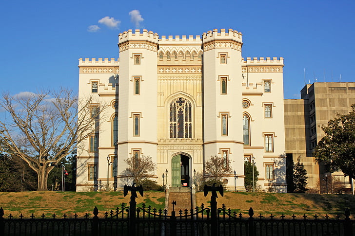 Old state capitol, Zamek, Baton rouge, Luizjana, rząd, budynek, Mansion