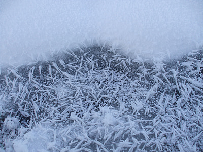 cristales de la nieve, Frost, congelados, nieve, invierno