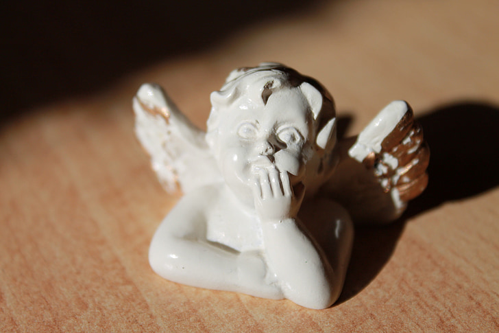 Angel, barn, Wing, flyve, figur, porcelæn, ansigt
