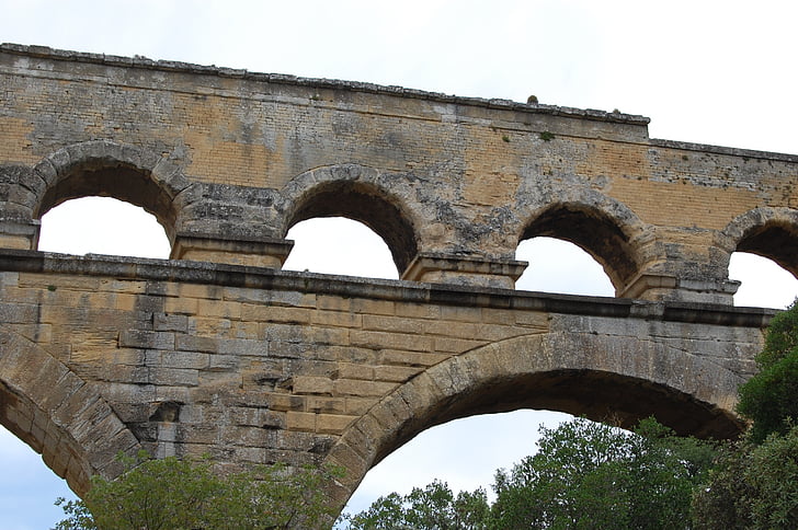 der Pont du gard, Römer, Antik, Archäologie, Aquädukt, Erbe, UNESCO