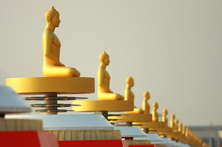 Buddha, buddhalaisuus, kultaa, Wat, Phra dhammakaya, temppeli, dhammakaya pagoda