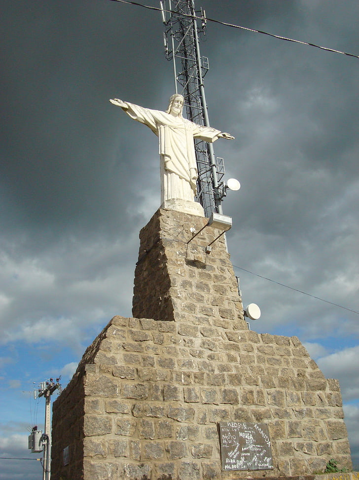 Cristo, estátua, Cajazeiras-pb, arquitetura, Torre