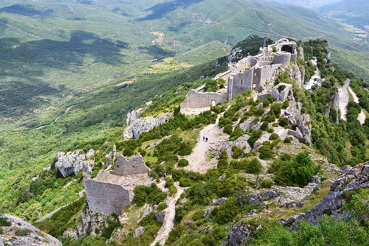 Castle, Dél, Cathar, Peyrepertuse