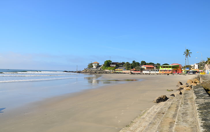 strand, Matinhos, Paraná, Brazilië, zee, kustlijn, zand