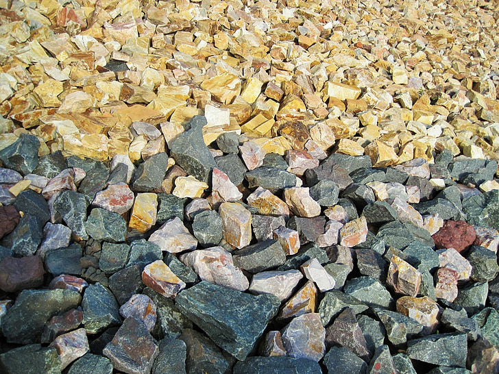 gravel, stones, coloured, construction, material, texture, pebble