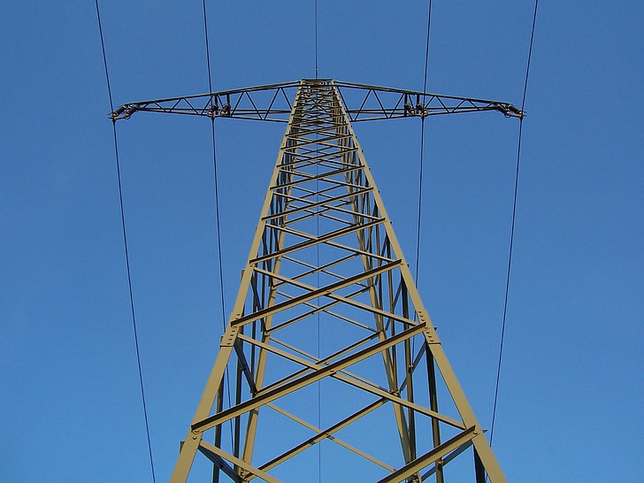 current, strommast, pylon, power line