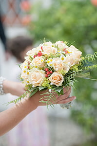mariage, célébration, Festival, fleurs, se marier, bouquet, amoureux de la